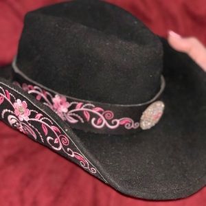 Bull hide cowgirl hat